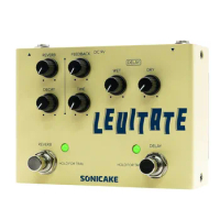 SONICAKE Levitate Digital Delay and Reverb 2 in 1 Guitar Effects Pedal QDS-02