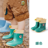 【lemonkid】可愛卡通束口雨鞋(綠色)