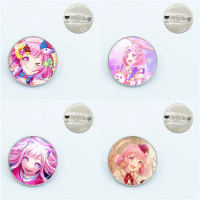 Project SEKAI Anime Ootori Emu Wonderlands×Showtime 25mm Metal Glass Dome Cabochon Badge Brooch Pins Fans Gift