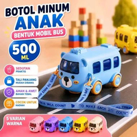 Botol Minum Anak 500 ML Bentuk Mobil Bus | Tumbler Lucu dan Unik Karakter Kendaraan Dengan Sedotan T