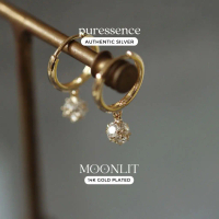S925 Silver Plated 14K Gold Hoop Earrings Zircon Diamond Dangle Earring For Women Dainty Delicate Je