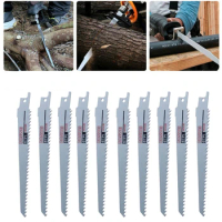 5/10pcs 150mm Reciprocating Saw Blade HCS Cutter For Wood Metal Bone Cutting Tool Jig Saw Blades S644D For Bosch Ryobi Makita