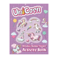 Unicorn Metallic Bubble Stickers Activity Book For Kids