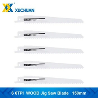 Saber Blades 6" 6TPI WOOD Jig Saw Blade for Cutting Wood Plastic Pipe Metal Reciprocating Saw Blade