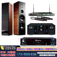 【金嗓】K1A+OKAUDIO DB-8AN+ACT-869+TDF K-105(6TB點歌機+卡拉OK擴大機+無線麥克風+落地型喇叭)