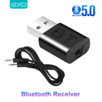 EYD USB Bluetooth 5.0 Receiver Wireless Bluetooth Adapter 3.5mm AUX Jack for PC Car Music Stereo Audio Adapter for TV Headphone