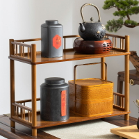 桌面茶杯茶壺架小型多寶閣茶具展示架茶桌上擺件茶葉收納置物架子