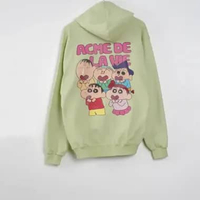Hoodie ADLV X SHINCHAN AND FRIENDS LIGHT GREEN HOODIE 100% ORIGINAL Size 1