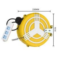 Automatic Reclaiming Wire Coil Electric Drum Wire Winder 10 M Recovery Power Supply Telescopic Extension Wire Reel Device