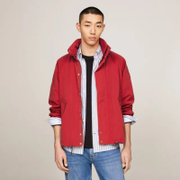 【Tommy Hilfiger】官方旗艦館 標誌貼飾防水帆船外套_紅色