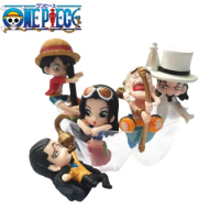 5pcs/set One Piece Figure Set Luffy Boa Hancock Sir Crocodile Enel Rob Lucci PVC Action Figure Toys Collectible Model Dolls Toy
