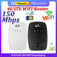 4G LTE Mobile WiFi Router 2100mAh 150Mbps Portable WiFi Hotspot Support 8 To 10 Users with Sim Card Slot Pocket Mobile Hotspot