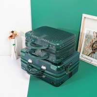 化妝箱小行李箱學生鋁包角手提箱女14寸旅行箱登機箱化妝箱包16寸