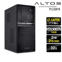 【Acer 宏碁】20核心獨顯RTX商用工作站(Altos P130F9/i7-14700/32G/2TB+2TB SSD/RTX5060Ti-16G/W11P)