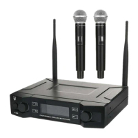 Wireless Dual Handheld Microphone 2 Channel VHF Mic KTV System Karaoke EU Plug