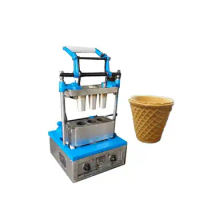 Commercial ice cream cone wafer making machine small edible coffee cup maker 3 heads CFR BY SEA