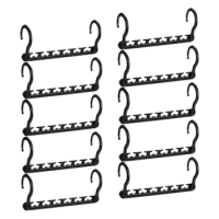 JFBL Hot Sturdy Plastic Space Saving Hangers Cascading Hanger Organizer Pack Of 12 Closet Space Saver Multifunctional Hangers
