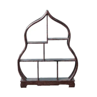 Buddha Statue Office Table Top Bookshelf Office Decor Bamboo Vintage Display Stand