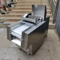 Stainless Steel Meat Slicer Raw Chicken Meat Cube Cutter Pork Skin Strip Cutting Chopping Machine Beef Meat Dicing Machine