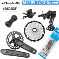 Deore M6100 1x12 Speed Groupset Bike Derailleur Shift M5100 Crank M7100 Chain 12V 46/50/52T Cassette for SHIMAN0 HG
