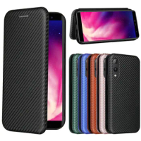 For Rakuten Hand Case Luxury Flip Carbon Fiber Skin Wallet Magnetic Adsorption Shockproof Case For Rakuten hand 5G Phone Bags