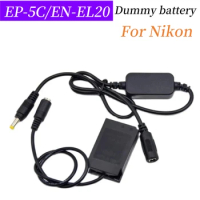 EP-5C EP 5C DC Power Cable EN EL20 Dummy Battery＋12V-24V Step-Down Cable for Nikon 1J1 1J2 1J3 1S1 1AW1 1V3 P1000 Camera