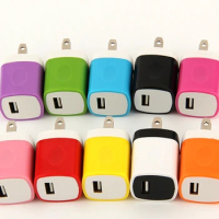 300pcs/lot Travel Charger High Quality Usb Wall Charger US Plug Colorful Usb Charger Adapter For Iphone Roidmi Samsung wholesale