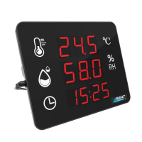 【SMILE】電子溫濕度計 室內溫度計 測溫器 壁掛式溫濕度計 LED 4-LEDC3(溼度計 溫濕度看板 溫度計)