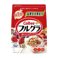 日本原裝進口 水果麥片500gX1袋 Calbee卡樂比水果口味燕麥片即食麥片營養早餐網紅食品代餐麥片