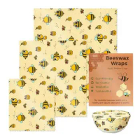 Beeswax Wraps For Bread Reusable Sustainable Eco-Friendly Bread Sandwich Food Wrap 3PCS Beeswax Wrap Bread Sandwich Wrapper For
