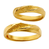 【元大珠寶】買一送一黃金戒指9999對戒愛在心坎(1.72錢正負5厘)