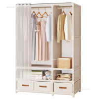 Bedroom Dust-proof Storage Wardrobes Home Furniture Simple Assembly Clothes Wardrobe Rental Room Storage Wardrobe Open Closets M