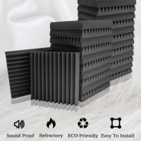 Soundproof Foam Panel Akustik Busa Peredam Suara 12 PCS 30x30x3.5 cm Studio Rekaman Musik Podcast Ka