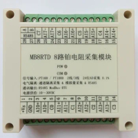 PT100 PT1000 8-channel Platinum Resistance RTD High Precision Temperature Acquisition Module MODBUS RS485