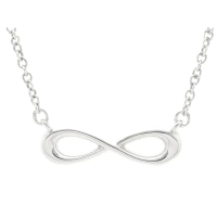 【Tiffany&Co. 蒂芙尼】925純銀-Infinity迷你無限符號墜飾項鍊