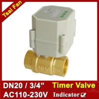 3/4'' Brass Time Setting Electric Valve, AC110V-230V Programable Timer controled Valve for automatic garden irrigation CE