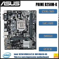 B250 Motherboard ASUS PRIME B250M-K Motherboard 2×DDR4 32GB PCI-E 3.0 M.2 SATA III USB3.0 PCI-E 3.0 VGA Micro ATX For 7th/6th ge