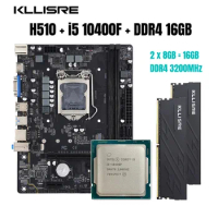 Kllisre H510 Kit Intel Core i5 10400F 2*8GB = 16GB Memory DDR4 3200 Desktop RAM LGA 1200 Motherboard Set