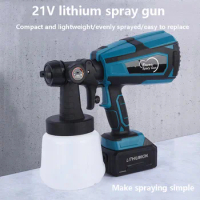 Pneumatic Lithium Battery Spray Gun Wireless Split Type Spray Machine Electric Paint Woodworking Spray Gun
