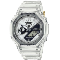 CASIO卡西歐 G-SHOCK 40週年限定 獨特透視錶面 半透明 八角形錶殼 GA-2140RX-7A_45.4mm