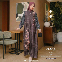 Fiana Maxy Yoris Gamis Motif Muslim Dress Nyaman Formal Gaun Wanita by vente daily