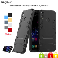 For Cover Huawei P Smart Plus Case TPU &amp; PC Holder Bumper For Huawei Nova 3i Phone Case For Huawei P Smart+ Plus Cover 6.3''