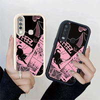 เคสโทรศัพท์ลายแมวสีดำสำหรับ VIVO Y11, Y15, Y17, Y12, Y12i, Y3S 1901, 1902, 1904, 1906, เคส TPU กันกร
