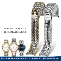 For Longines Presence L4.921.4 L4.805.4 922 905 Series Solid Stainless Steel Watchband 18mm 20mm Women Watch Strap Bracelet