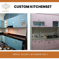 Kitchen Set Rak Lemari Dapur Cabinet Atas Bawah Anak Alumunium Kayu Hpl Wastafel Custom Hpl Bawah At