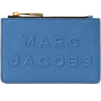 【MARC BY MARC JACOBS】馬里藍浮雕LOGO皮革拉鍊零錢包