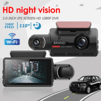 Dual Lens Dash Cam for Cars HD 1080P Car Video Recorder with WIFI Night Vision G-sensor Loop Recording Dvr Car Camera