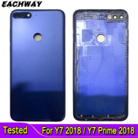New For Huawei Y7 2018 Back Battery Cover Housing Case Y7 Pro 2018 For Huawei Y7 Prime 2018 Battery Cover L22 LX2 L21 LX3