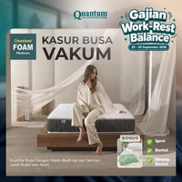 Quantum Kasur Busa Vakum Bonus Sprei & Bantal [FREE ONGKIR JAWA BALI] Tebal 30cm 80 x 200