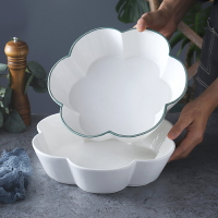 撒椒酸菜魚大盆碗大湯碗湯盆面碗家用陶瓷花形碗水煮魚盆專用大碗